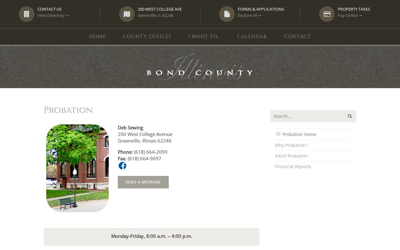 Bond County criminal history and Probation office information