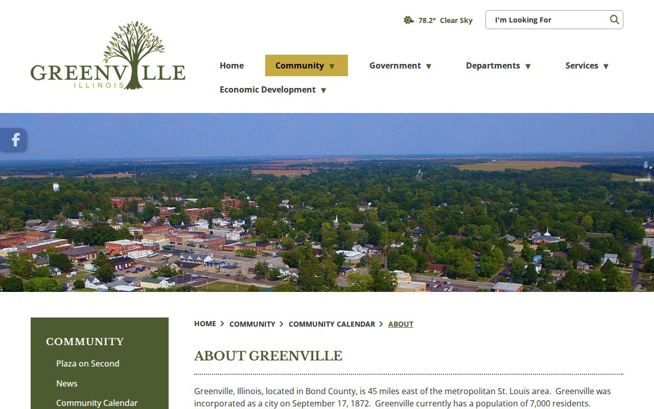 Official history and community information about Greenville Illinois