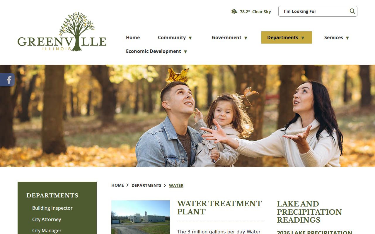 Governor Bond Lake municipal information for Greenville