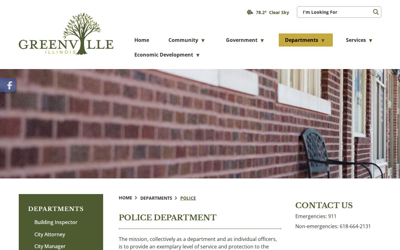 Greenville Police Department official information page